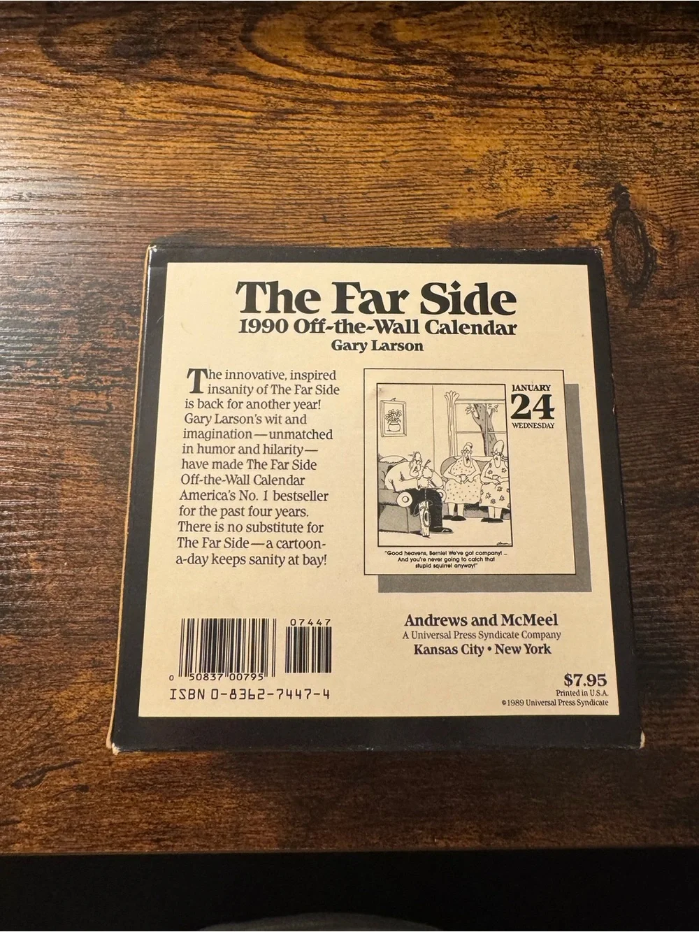 Vintage 1990 The Far Side Off-The-Wall Calendar - Sealed